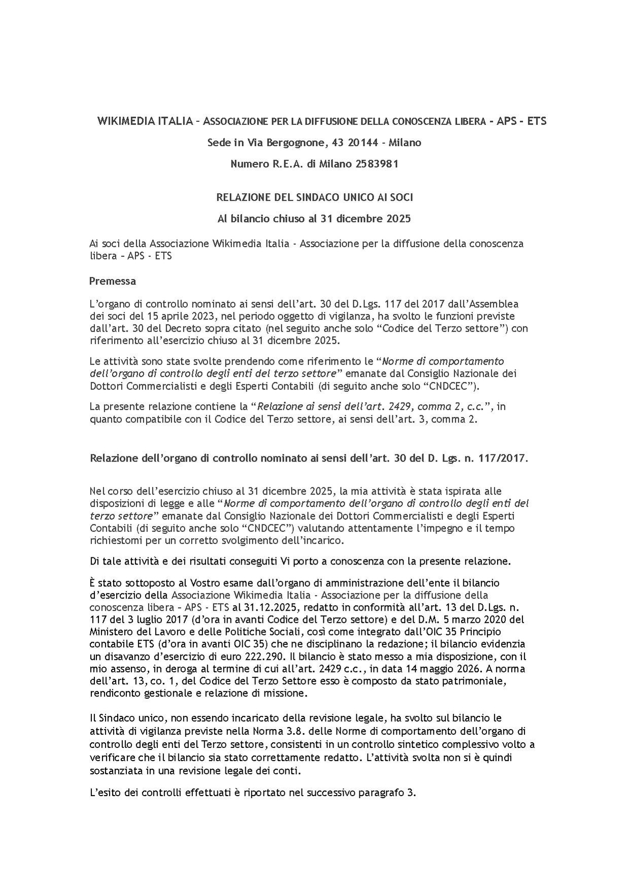 Relazione dell'organo di controllo al bilancio chiuso al 31 dicembre 2025.pdf