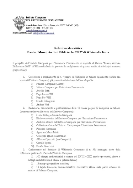 File:Relazione descrittiva bando MAB 2022 Istituto Campana.pdf