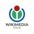 Logo Wikimedia Italia verticale colore.svg
