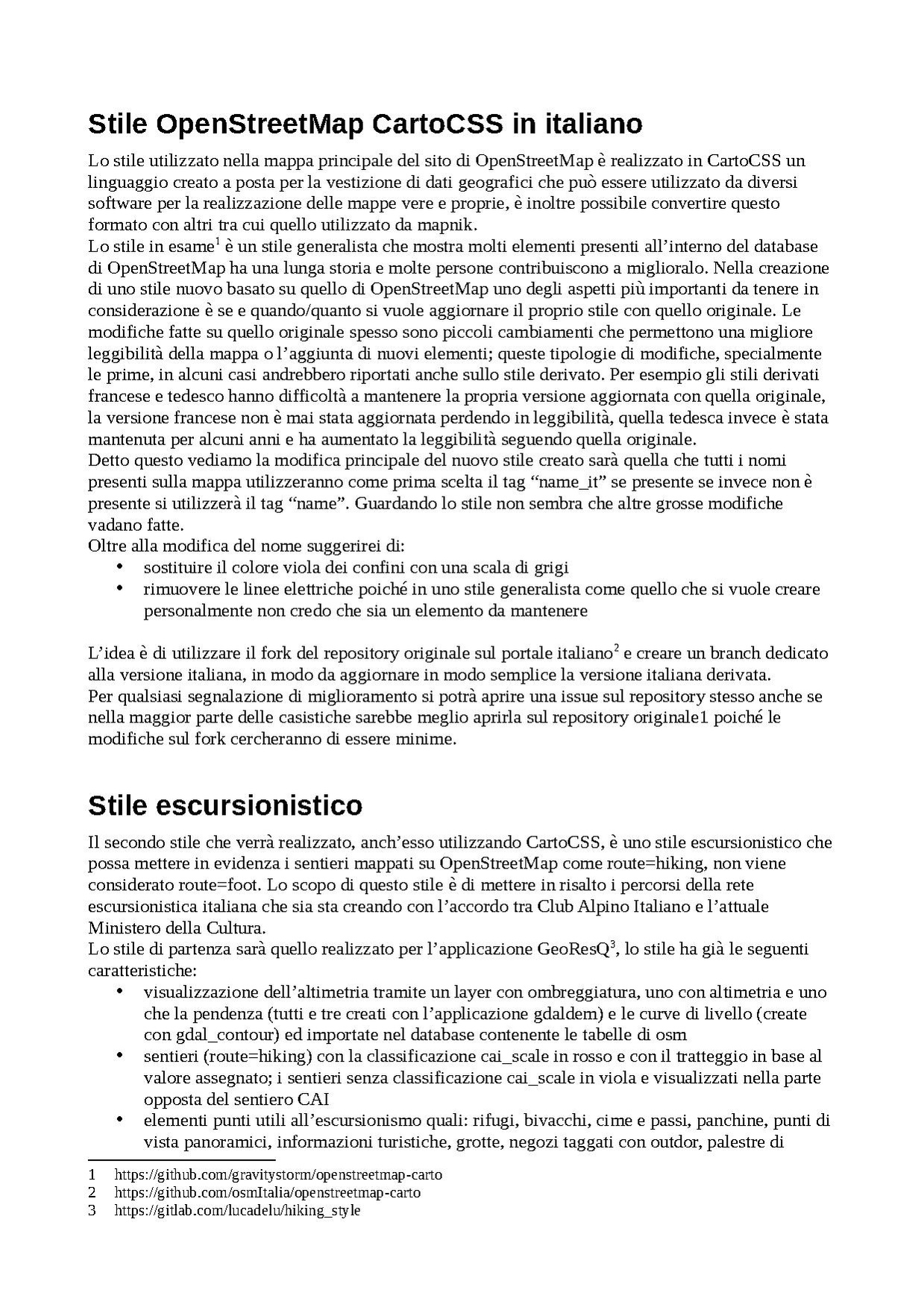 Documento di design su come realizzare gli stili di mappa