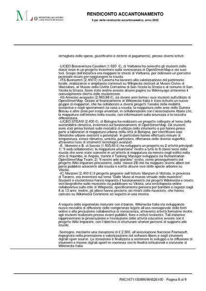 File:Rendicontazione 5x1000 accantonamento anno finanziario 2022.pdf