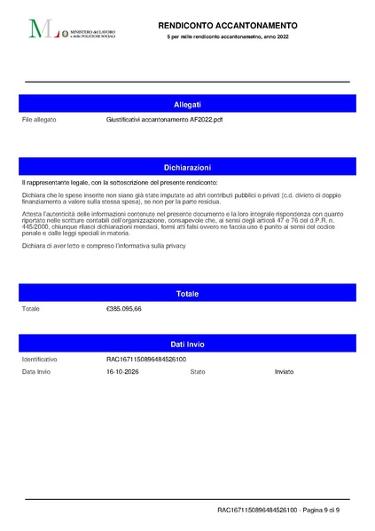 File:Rendicontazione 5x1000 accantonamento anno finanziario 2022.pdf