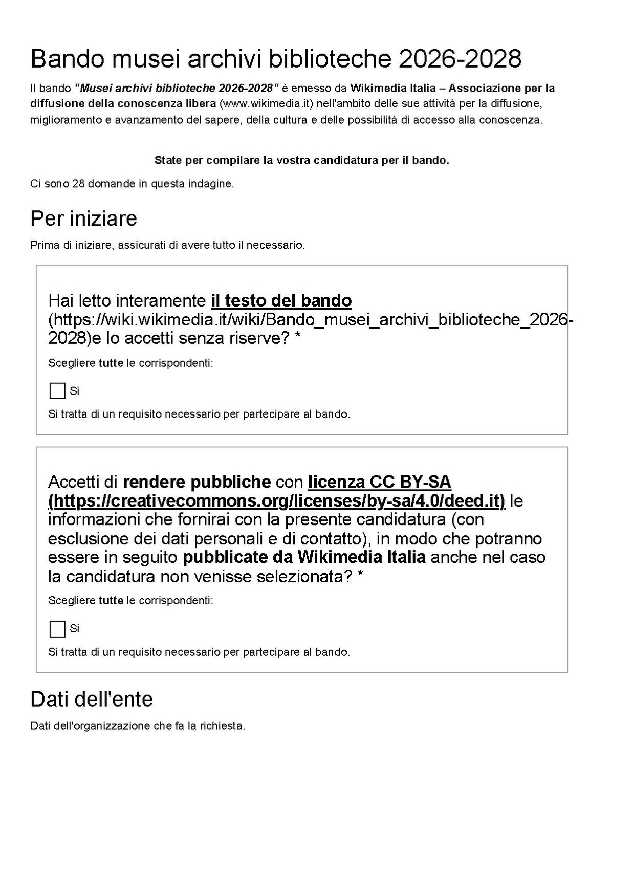 allegato A al presente bando riporta il fac-simile