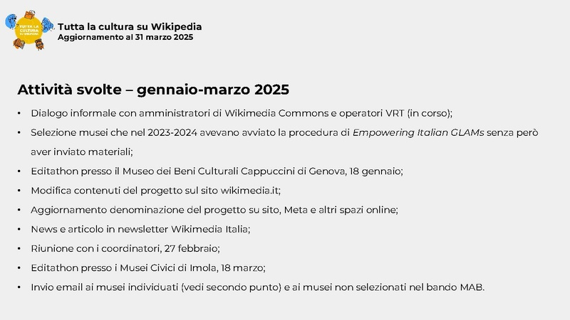 File:Report progetto cultura al 01-04-2025.pdf