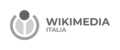 Logo Wikimedia Italia orizzontale scala di grigi.png